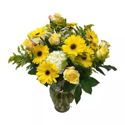 Bewitching Mix Floral Arrangement In A Vase
