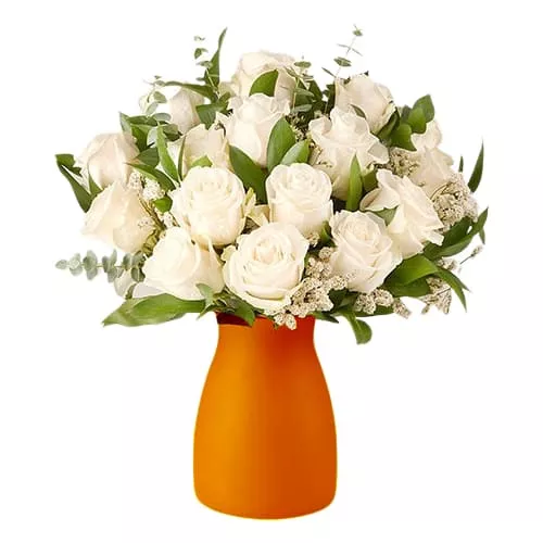 Simply Elegant White Roses Bouquet