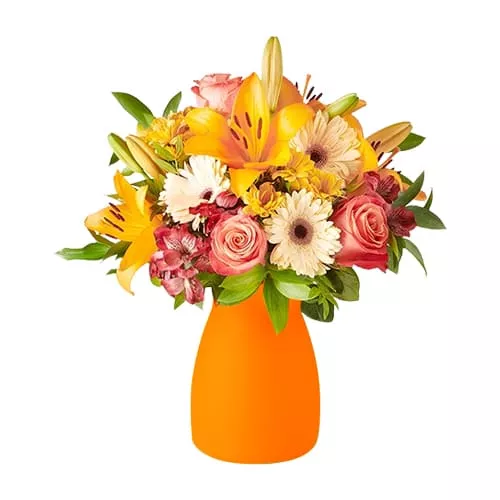 Stunning Bouquet Of Orange Blooms