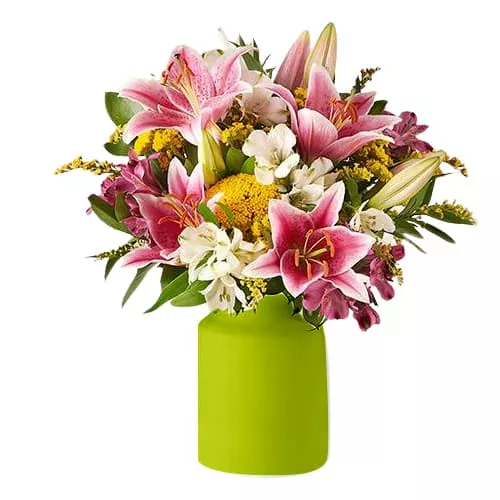 Natural Beauty Of Lilies & Alstroemeria