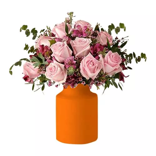 Pink Bloom Roses & Alstroemerias