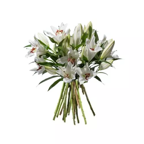 Elegant White Lily Bouquet Majesty