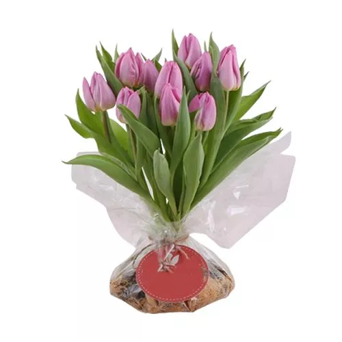 Graceful Bouquet Of Pink Tulips