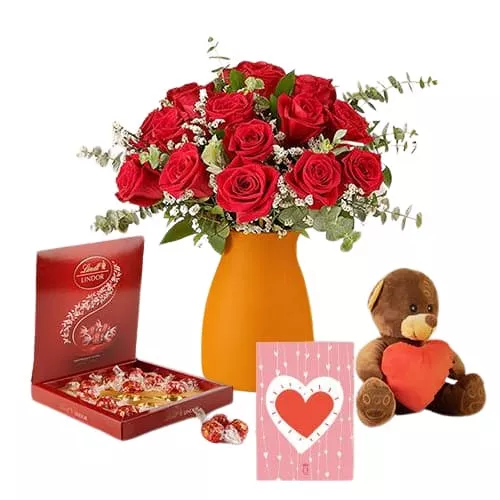 Stunning Red Roses & Chocolates